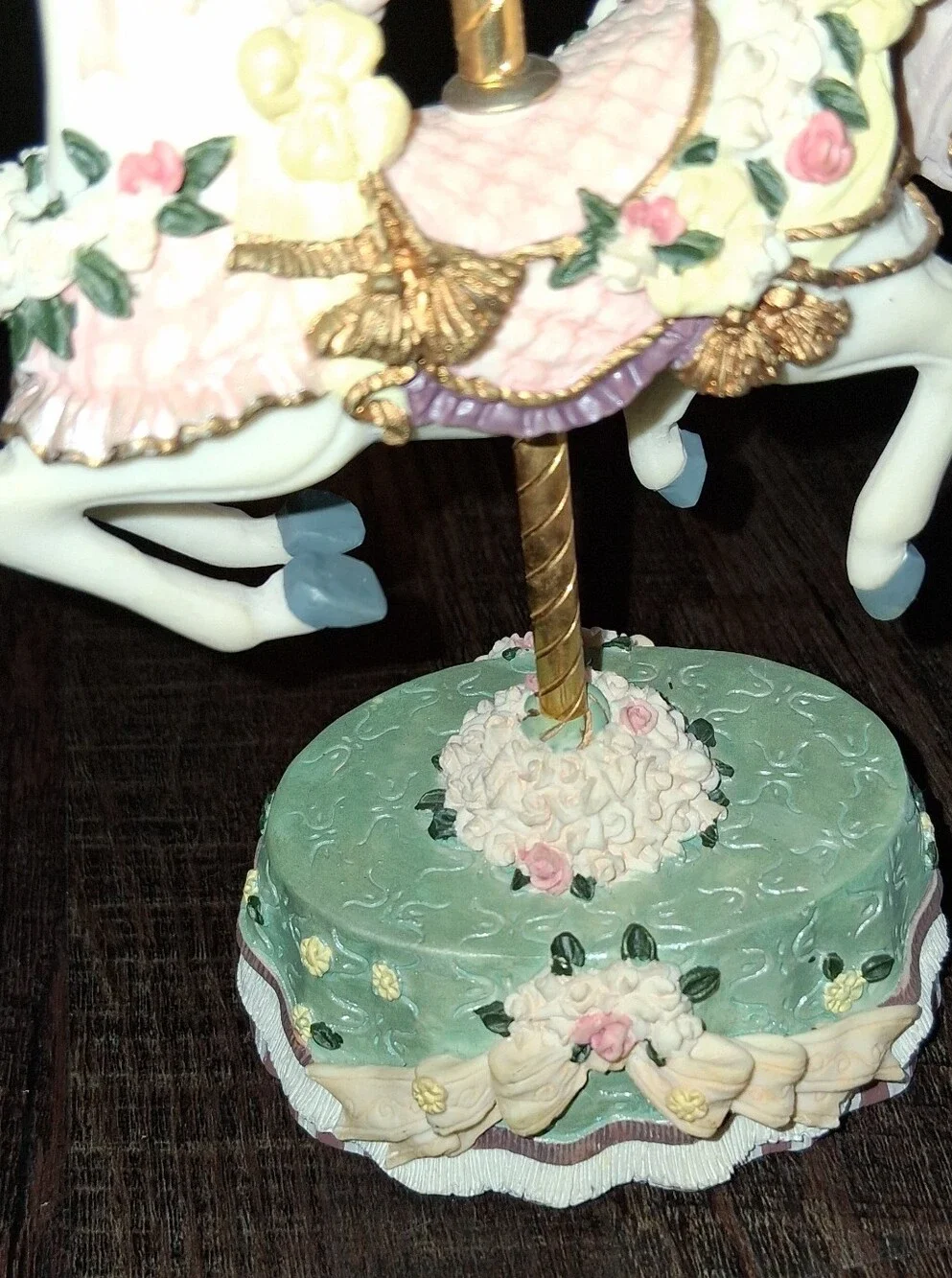 Heritage House Melodies County Fair Collection carousel horse figurine